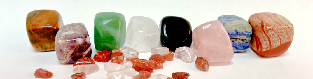 Healing gemstones representing mindfulness jewelry and healing stone energy