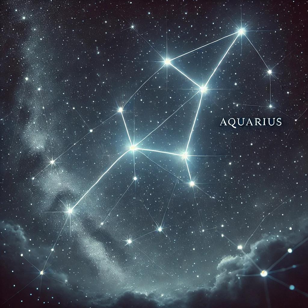 Aquarius star constellation representing Zodiac perfume