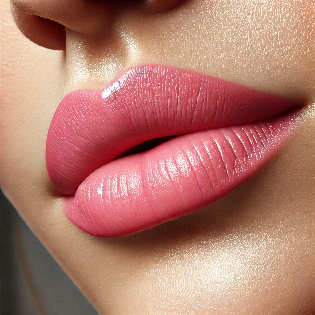 Lips wearing Non-Toxic Soft Pink Lipstick | Coastal Classic Creations®